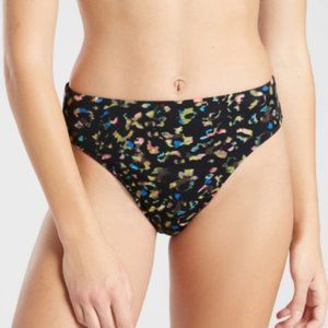 Athleta Leopard High Leg Bikini Bottom